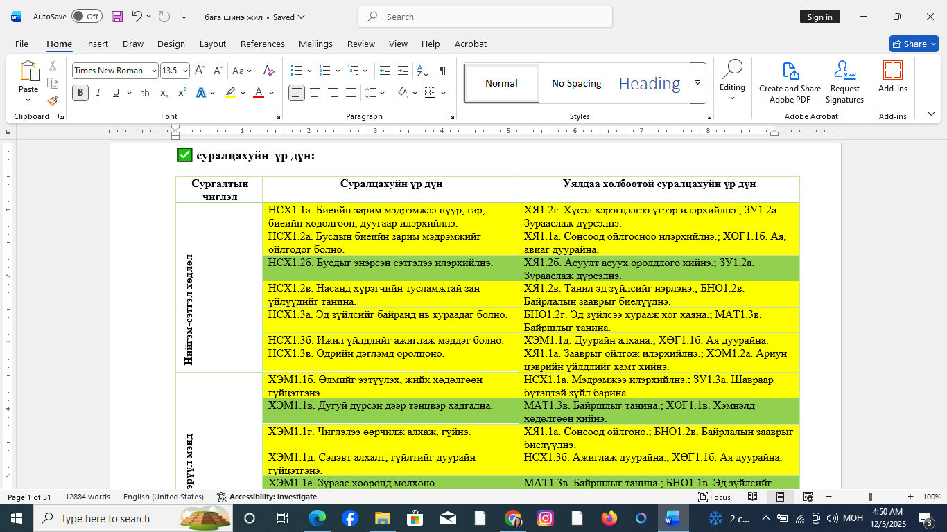 бага 12  ар шинэ жил
